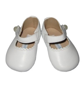 Elephantito Baby Girls White Mary Jane Shoes