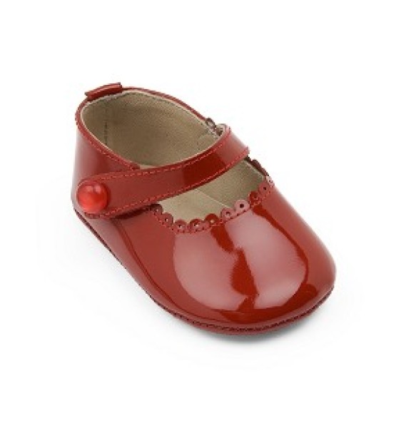 Elephantito Baby Girls Red Patent Mary Jane Shoes