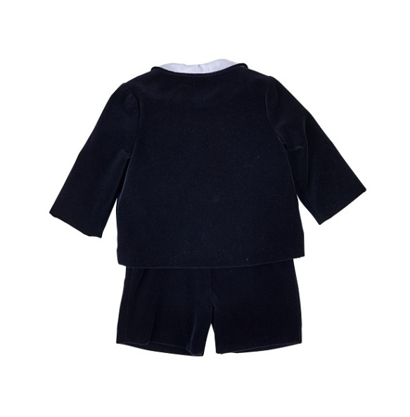 Florence Eiseman Boys Navy Velvet Eton Suit 