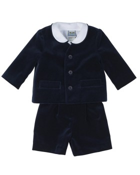 Florence Eiseman Boys Navy Velvet Eton Suit 