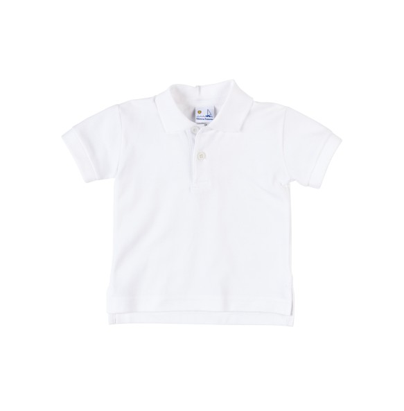 Florence Eiseman Boys White SS Polo