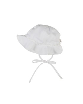 Florence Eiseman White Bow Trim Hat