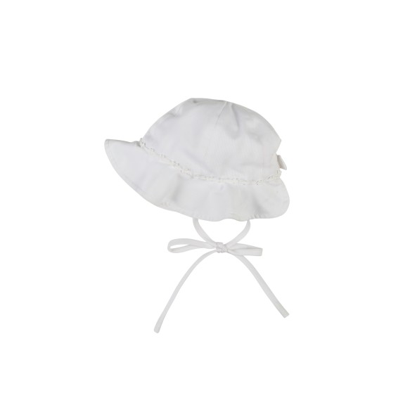 Florence Eiseman White Bow Trim Hat