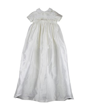 Marco & Lizzy Boys White Silk Detachable Christening  Gown