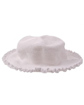 Young Colors Hand Crocheted White Hat